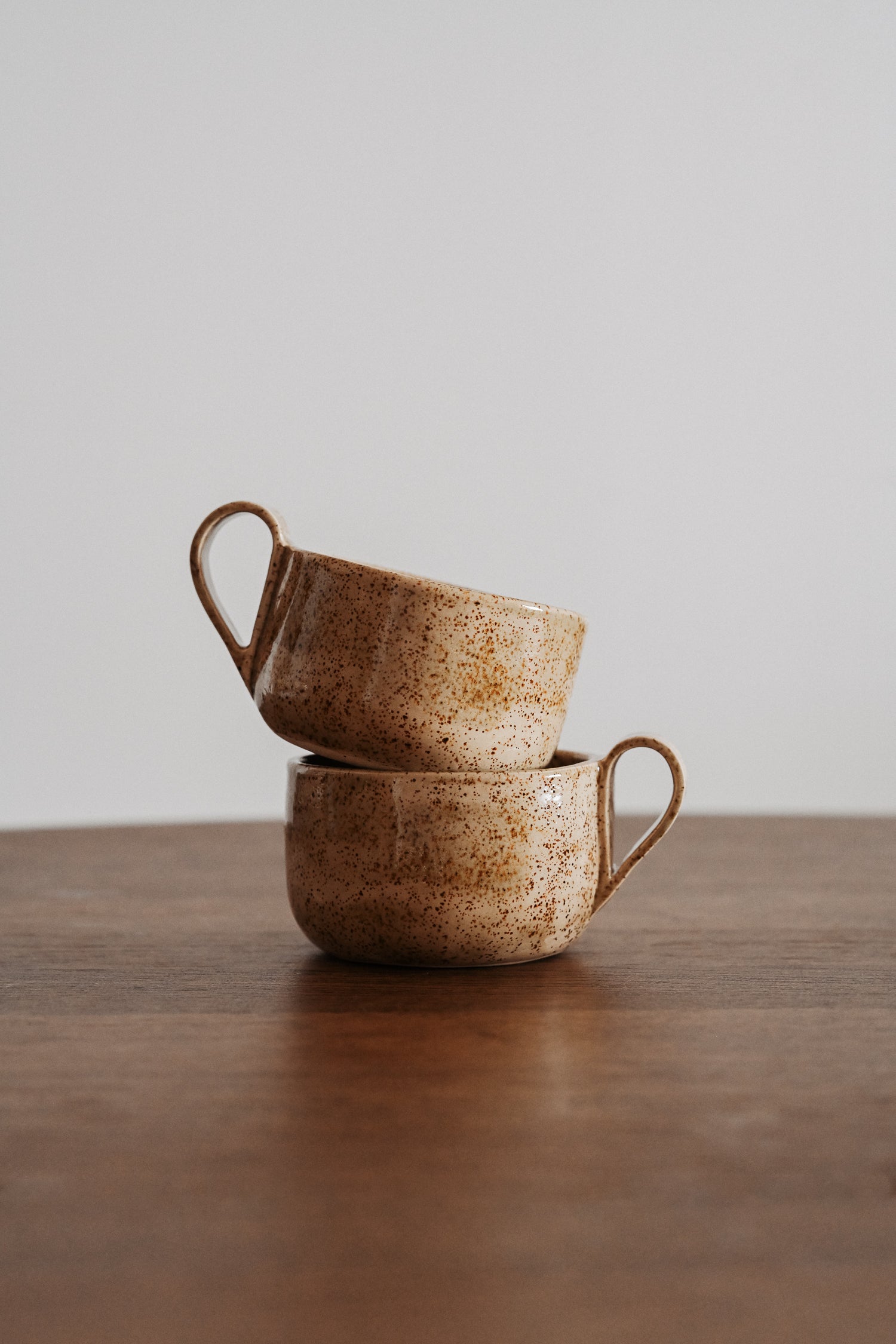 large brown mug for matcha and coffee