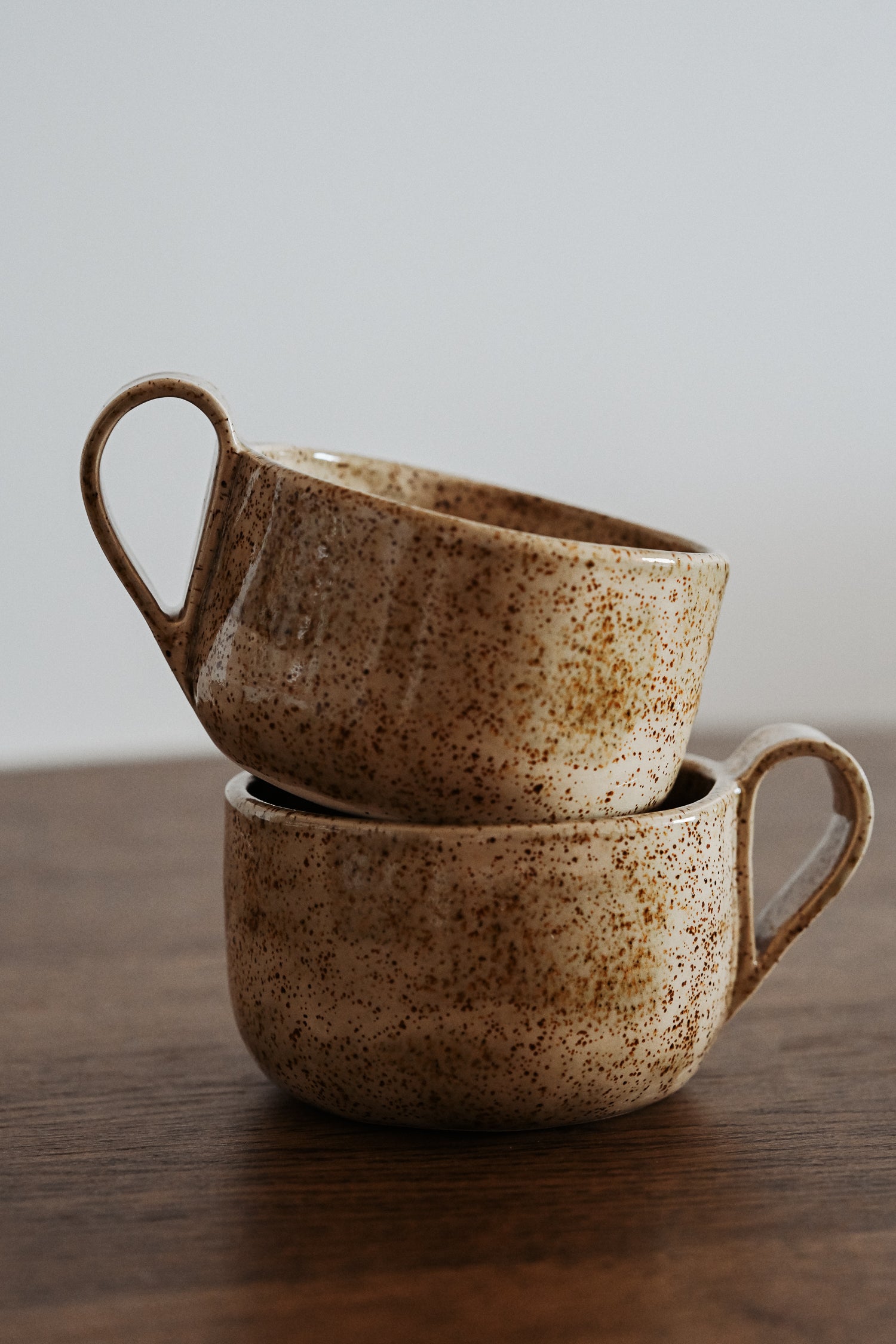 large brown mug for matcha and coffee